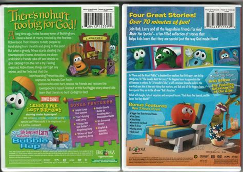 4 NEW VEGGIETALES DVDs: ROBIN GOOD | GOD MADE YOU SPECIAL | HAPPY ...