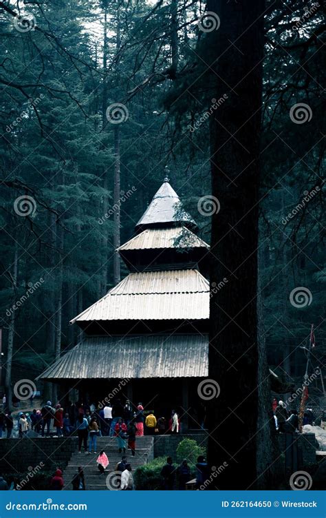 People Walking Inside the Hadimba Temple Situated Inside a Pine Tree Editorial Image - Image of ...