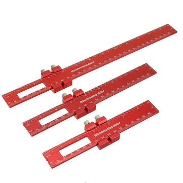 3pcs aluminum alloy precision pocket ruler woodworking positioning ...