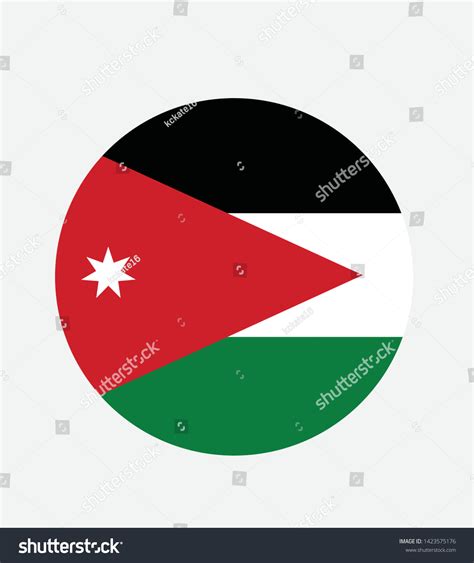 National Jordan flag official colors and - Royalty Free Stock Vector ...