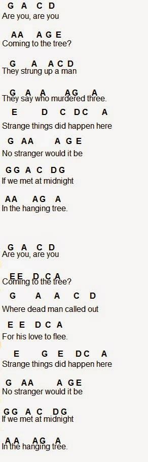 Flute Sheet Music: The Hanging Tree