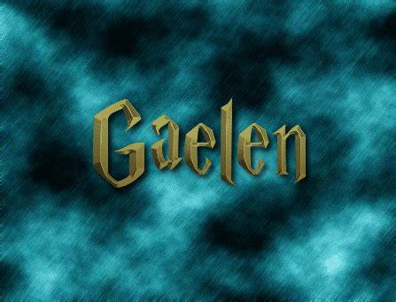 Gaelen Logo | Outil de conception de nom gratuit à partir de texte flamboyant
