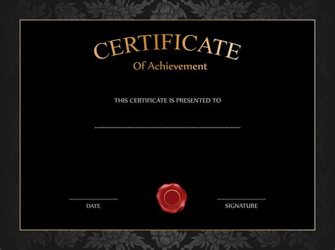 Black Certificate Template PNG Image | Gallery Yopriceville - High ...