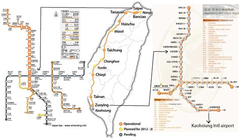 แจกฟรี แผนที่รถไฟความเร็วสูงไต้หวัน HSR พร้อมจุดเชื่อมต่อในเมืองไทเป และเกาสง | ตะลอนเที่ยวดอทคอม