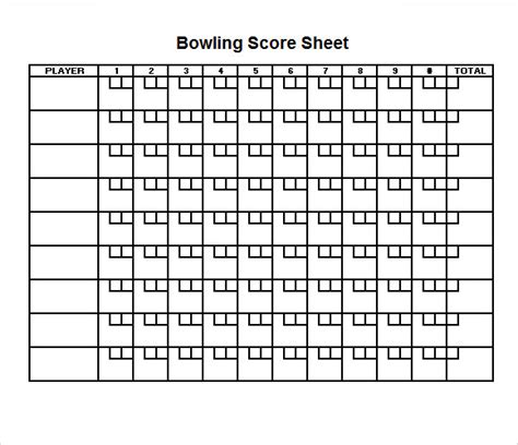 FREE 10+ Sample Bowling Score Sheet Templates in Google Docs | Google Sheets | Excel | MS Word ...