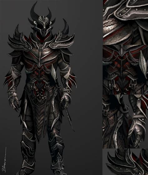 Daedric Armor details by Blueraven90 on DeviantArt