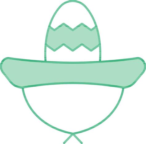 Sombrero Hat Icon In Green And White Color. 24464250 Vector Art at Vecteezy