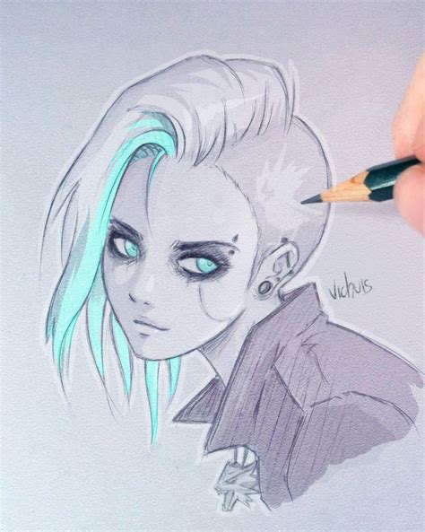 Cirilla - Cyberpunk 2077 [Color] by https://www.deviantart.com/vichuis ...