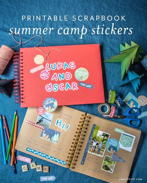 FREE Summer Camp Scrapbook Sticker Sheets | Kid friendly crafts, Tween ...