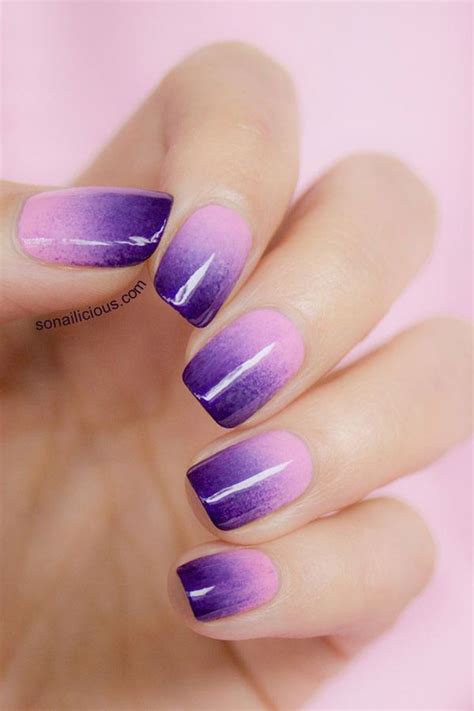 40+ Fabulous Gradient Nail Art Designs | Art and Design | Purple ombre nails, Ombre nail art ...