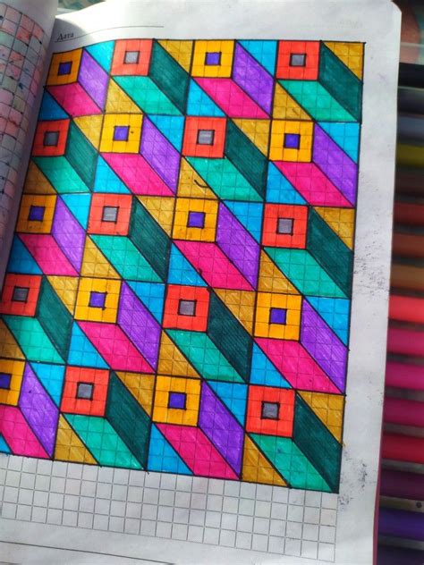 Geometric Quilt, Geometric Drawing, Geometric Art Prints, Graph Paper Drawings, Graph Paper Art ...