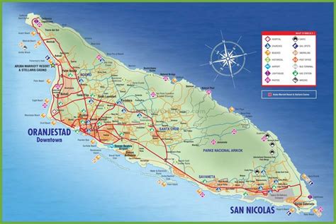 Large detailed tourist map of Aruba Aruba Map, Aruba Travel, Aruba Aruba, Oranjestad, Aruba ...