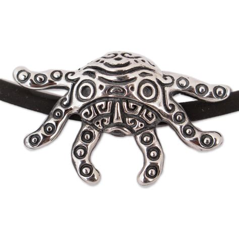 Sterling Silver Axolotl Pendant Necklace from Mexico - Stylized Axolotl | NOVICA