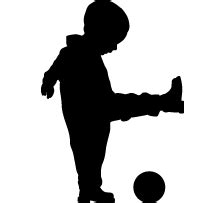 Life-size Boy Kicking Ball Silhouette Wall Decal - $34.95 Custom Vinyl Wall Art Silhouettes by ...