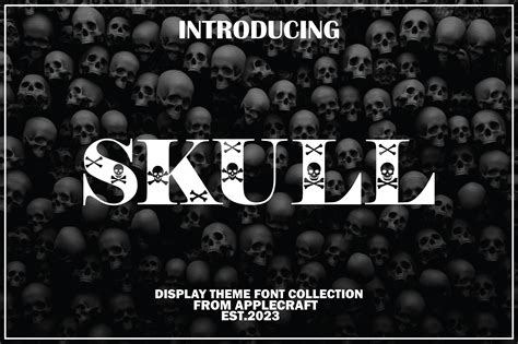 Skull Font by Apple Craft · Creative Fabrica