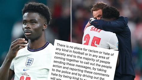 Bukayo Saka breaks silence following racist abuse after Euros loss ...