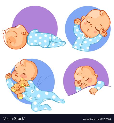 Set of baby stickers emoji Royalty Free Vector Image