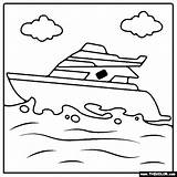 Yacht Coloring Pages sketch template