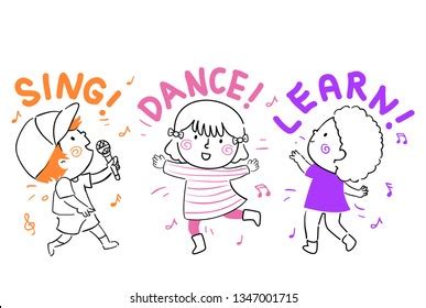 2,121 Cartoon Kids Dancing Singing Images, Stock Photos & Vectors | Shutterstock