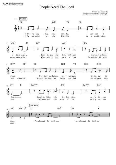 Steve Green-People Need The Lord Sheet Music pdf, - Free Score Download ★