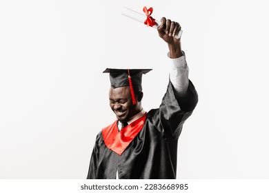 Happy African Student Black Graduation Gown Stock Photo 2283668813 | Shutterstock