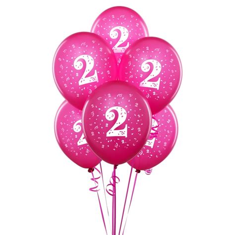 Pink 2nd birthday balloons | Mz.Abbys 1st | Pinterest