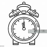 Vetores De Desenho Despertador Isolado Para Colorir E Mais Imagens  sketch template