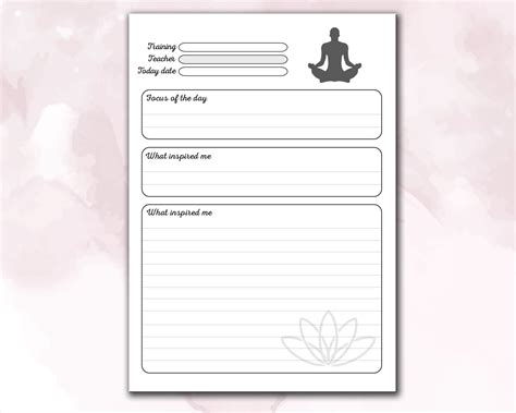 Printable Yoga Journal Template | ubicaciondepersonas.cdmx.gob.mx