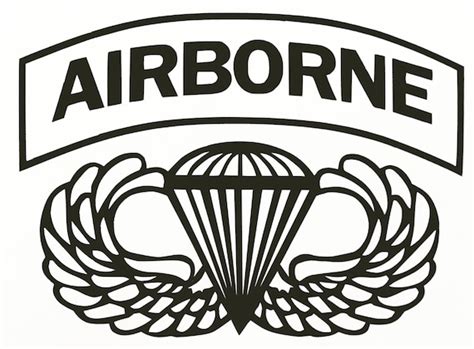 Airborne Vinyl Decal with wings symbol | Etsy