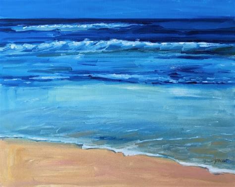 Blue Ocean Painting at PaintingValley.com | Explore collection of Blue ...