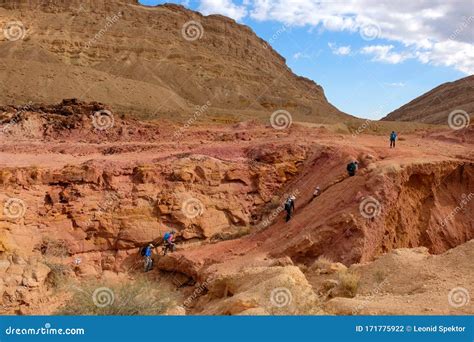 Hiking in Negev Desert, Israel Editorial Photography - Image of blue ...