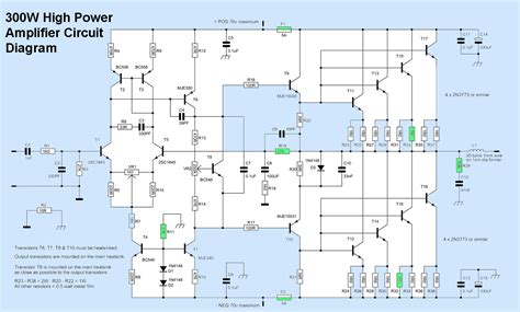 300W High Power Amplifier Circuit - Electronic Circuit