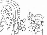 Palm Sunday Coloring Page & coloring Book sketch template