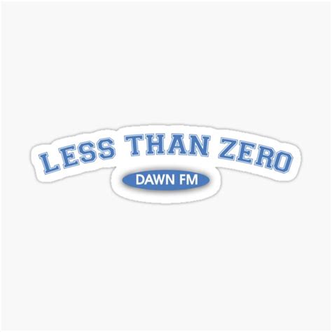 "LESS THAN ZERO" Sticker for Sale by elMNAKHLY | Redbubble