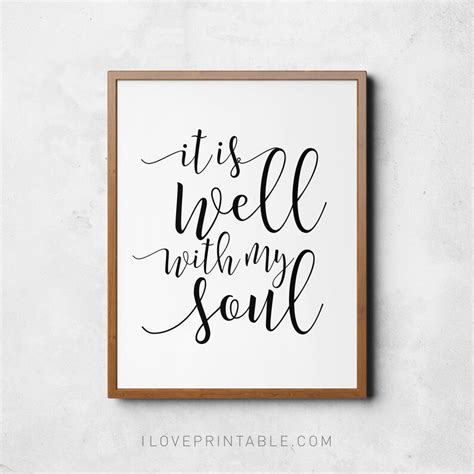 It is Well With My Soul Wall Art Printable Christian Wall - Etsy