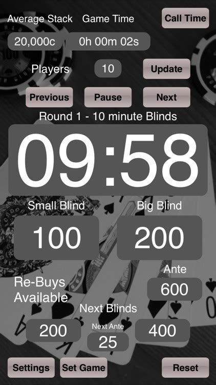 Poker Blinds Timer by Paul Andrew Herbert