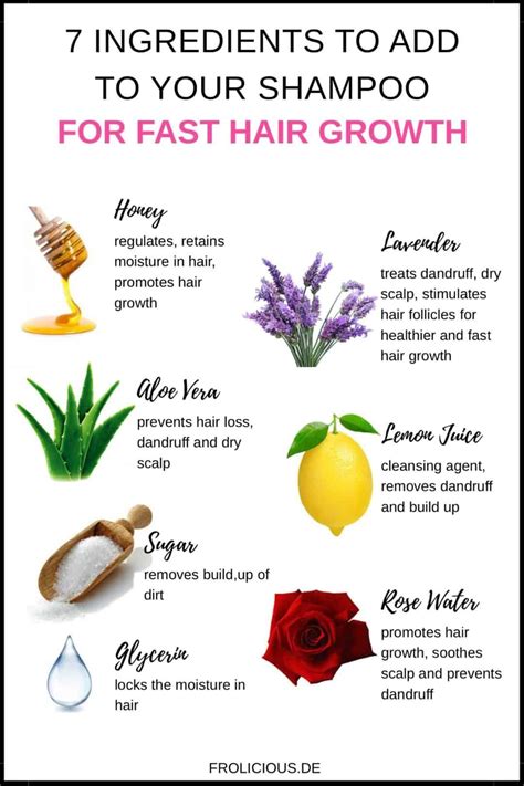 7 Ingredients You Should Add To Your Shampoo For Fast Hair Growth | Hair growth faster, Hair ...