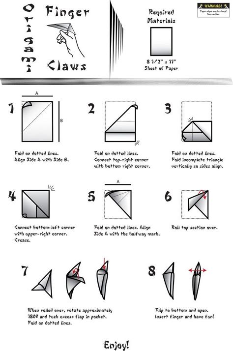 Origami Finger Claws | DIY and Crafts