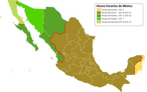 Husos horarios de México - México mi país