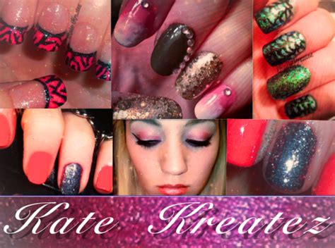 Kate Kreatez!: NOTD: Sparkly Black & Pink Nail Art!