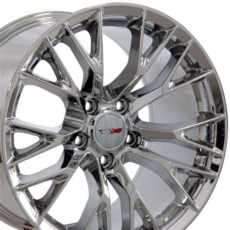 C7 Z06 Corvette Chrome Wheels 19x10 / 18x8.5 Set, Fitment for C6 ...