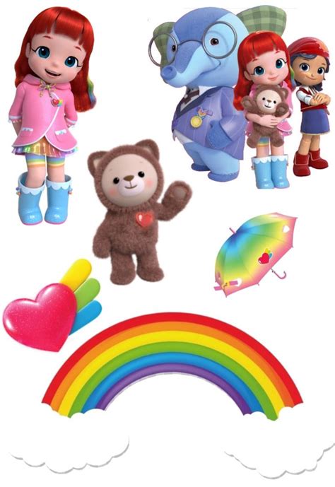 Rainbow Ruby Cake Topper Printable - birthday card message