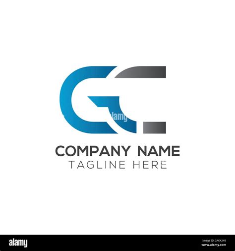 Initial GC Letter Linked Logo. GC letter Type Logo Design vector ...