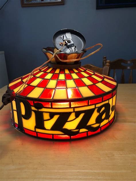 Vintage Pizza Hut Light lamp Tiffany style swag -- Antique Price Guide ...