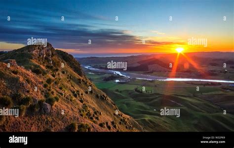 Sunrise at Te Mata Peak Stock Photo - Alamy