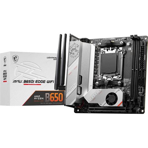 MSI MPG B650I Edge WiFi Gaming Motherboard (AMD AM5, Mini-ITX, DDR5, PCIe 4.0, M.2, SATA 6Gb/s ...