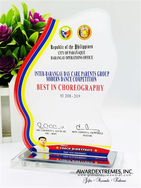 Acrylic Glass Plaque Awards and Medals Ph - AWARDEXTREMES, INC.