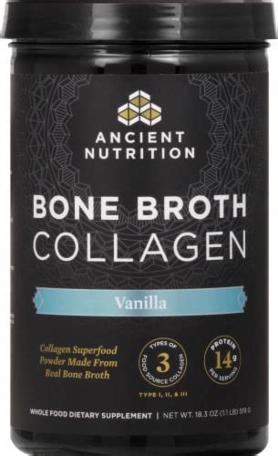 Ancient Nutrition Vanilla Bone Broth Collagen, 18.3 oz - Harris Teeter