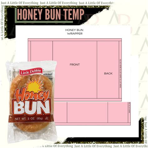 Honey Bun Template, Honey Bun Party Favors - Etsy