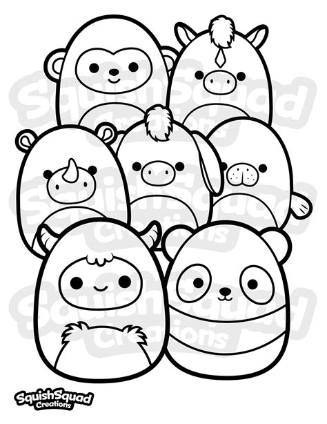 Squishmallow Coloring Page, Printable Squishmallow Coloring Page, Squishmallow Downloadable ...